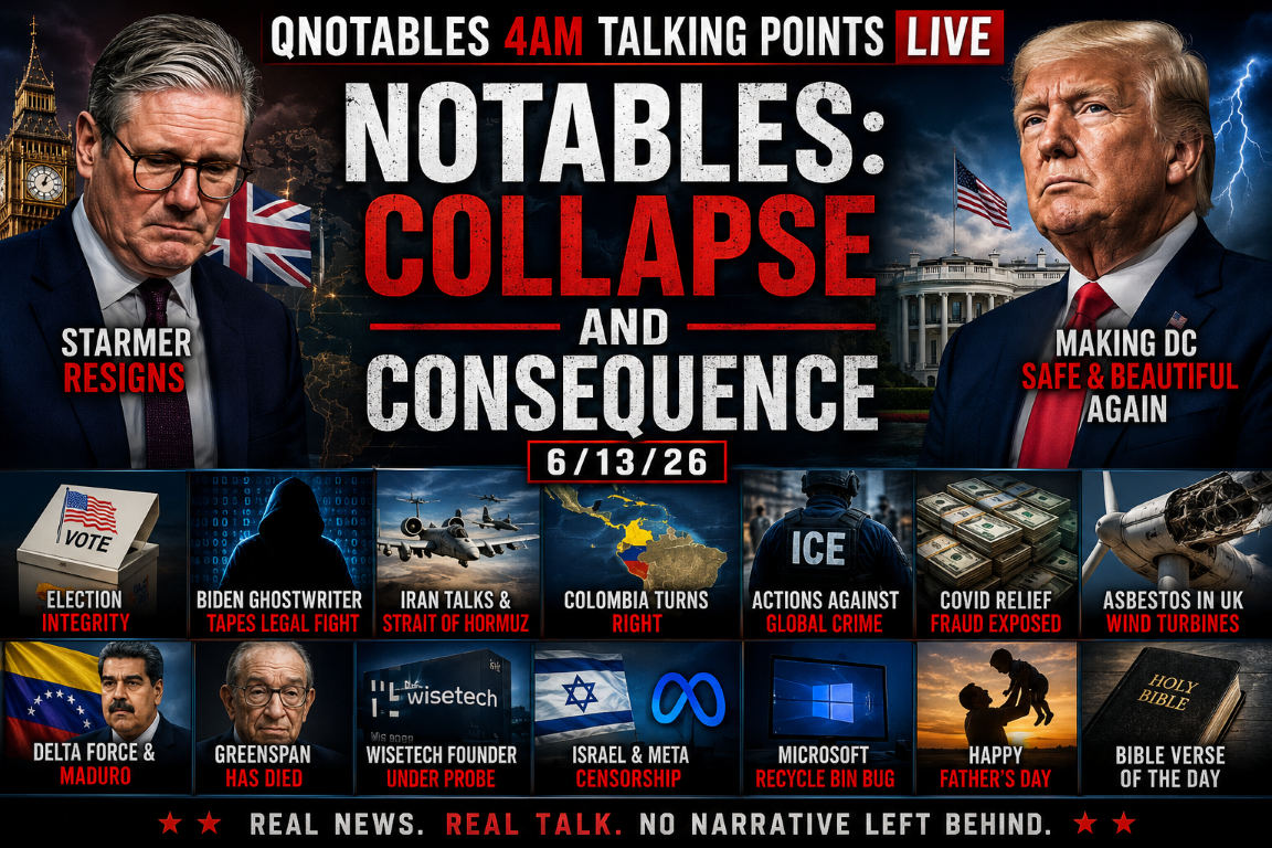 Qnotables 4AM Talking Points LIVE | 6/22/26 | Notables: Collapse and Consequence