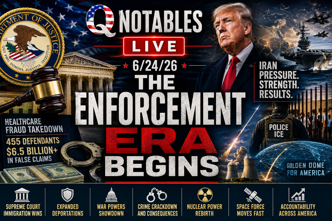 Qnotables Talking Points LIVE | 6/24/26 | The Enforcement Era Begins