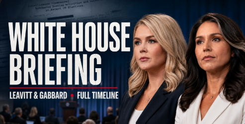 Karoline Leavitt & Tulsi Gabbard Hold White House Press Briefing After Obama Report